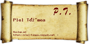 Plel Tímea névjegykártya